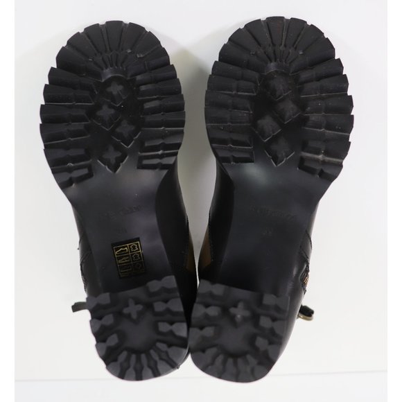 NWT See By Chloe Bryn Bootie Chunky Heel Ankle Boot Natural Calf Nero & Savana - Picture 9 of 10